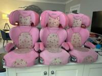 3 Graco pink car seat. £20 each