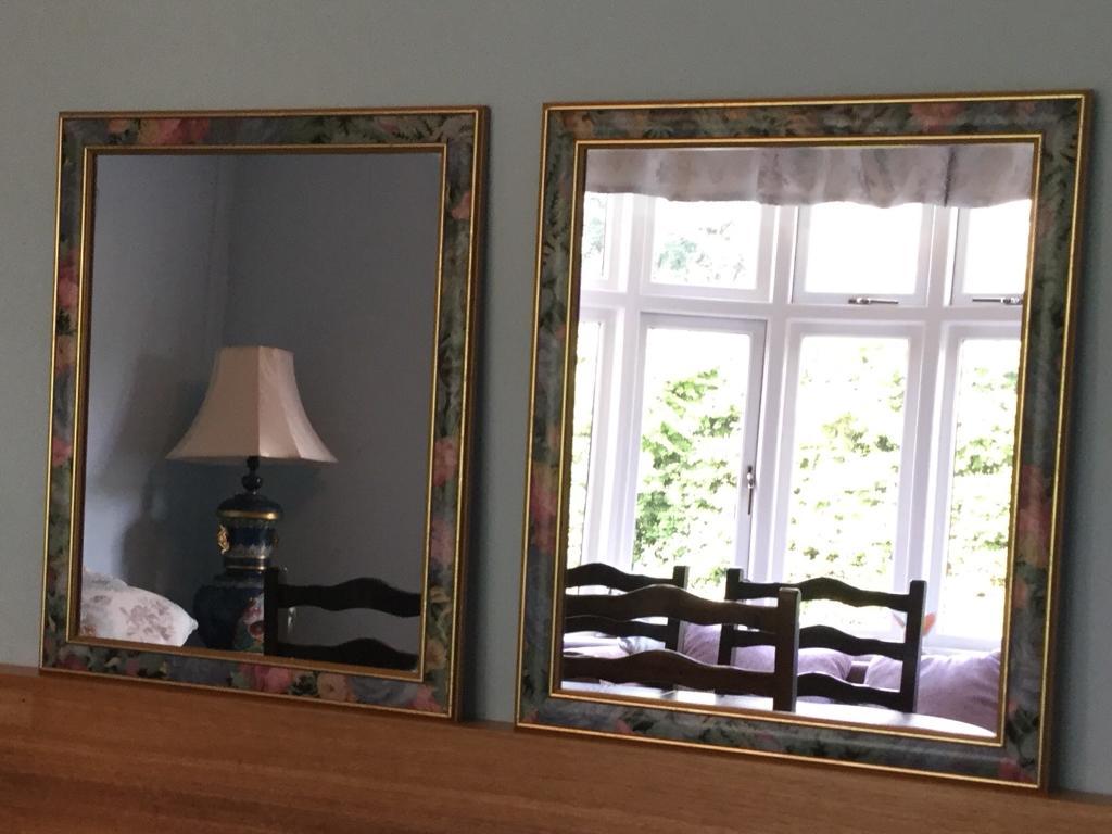 Pair (2) Matching Mirrors 23in/58cm x 19in/48cm in Bassaleg, Newport