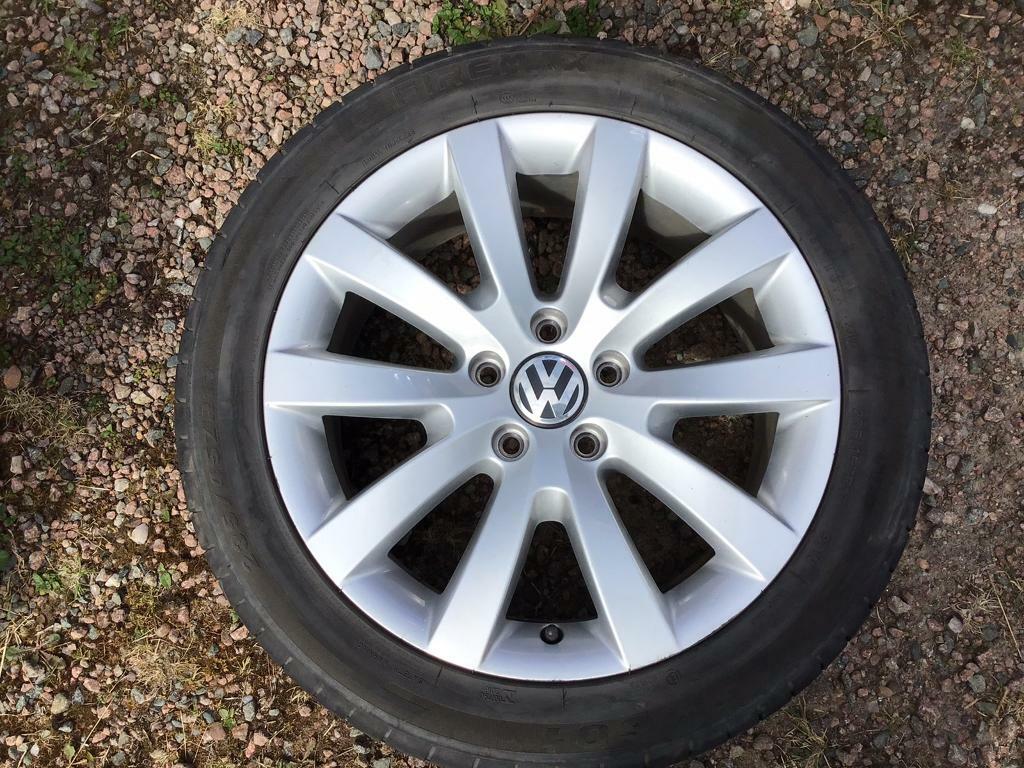 17” GENUINE VW MK6 GOLF PORTO 10 SPOKE ALLOY WHEELS ALLOYS TYRES WHEELS