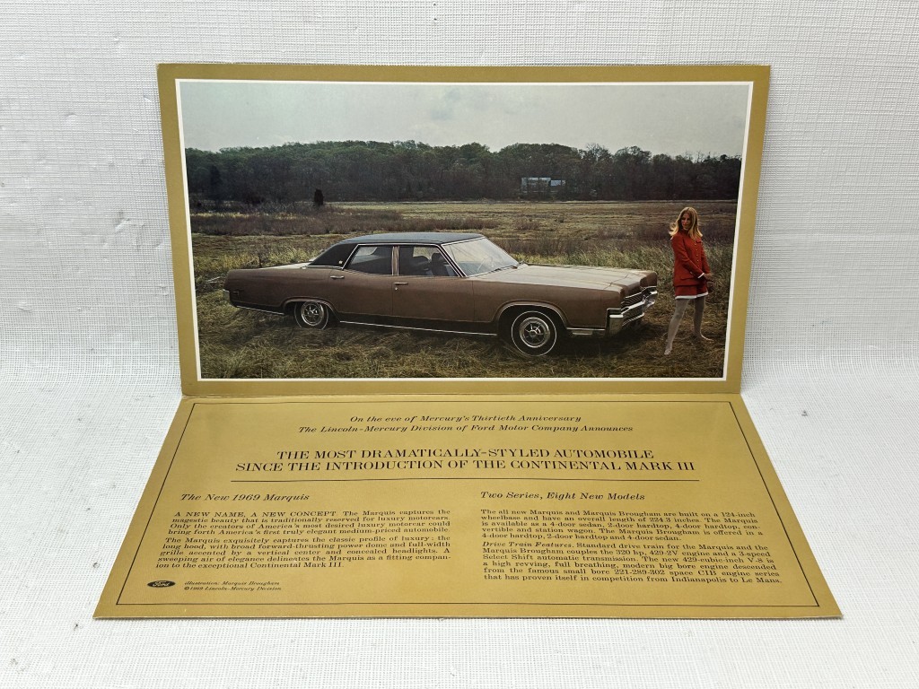 1969 Mercury Grand Marquis Original Introduction Sales Brochure - 1939 Covers