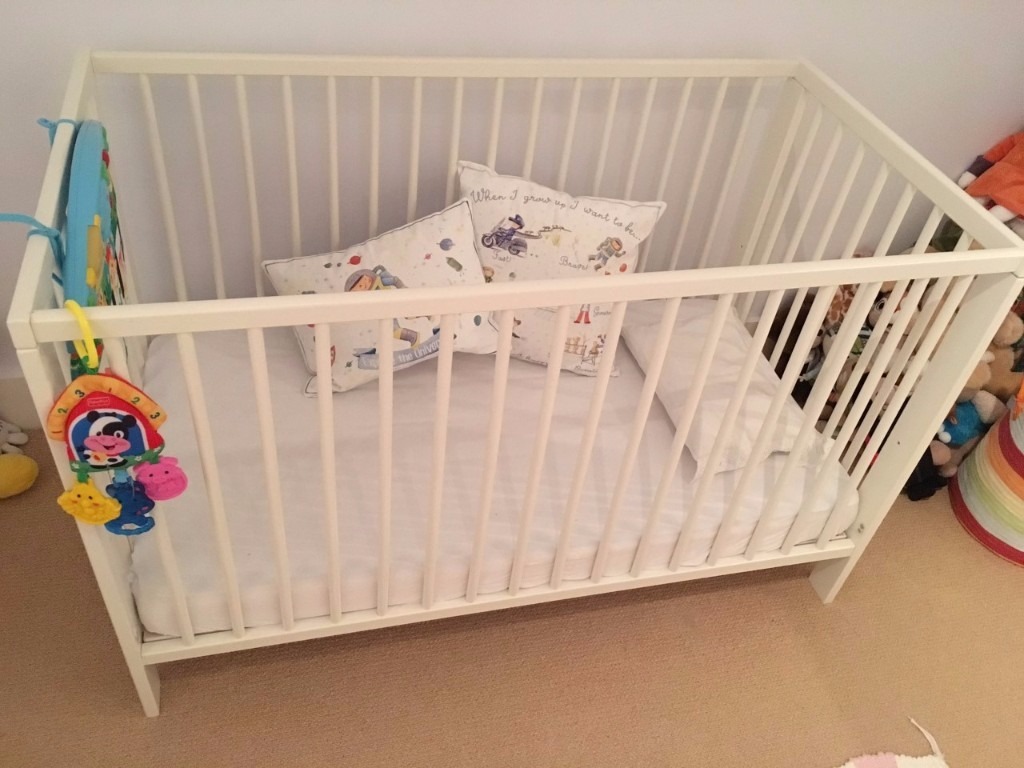 Ikea Cot Bed with mattress in excellent condition in Richmond, London
