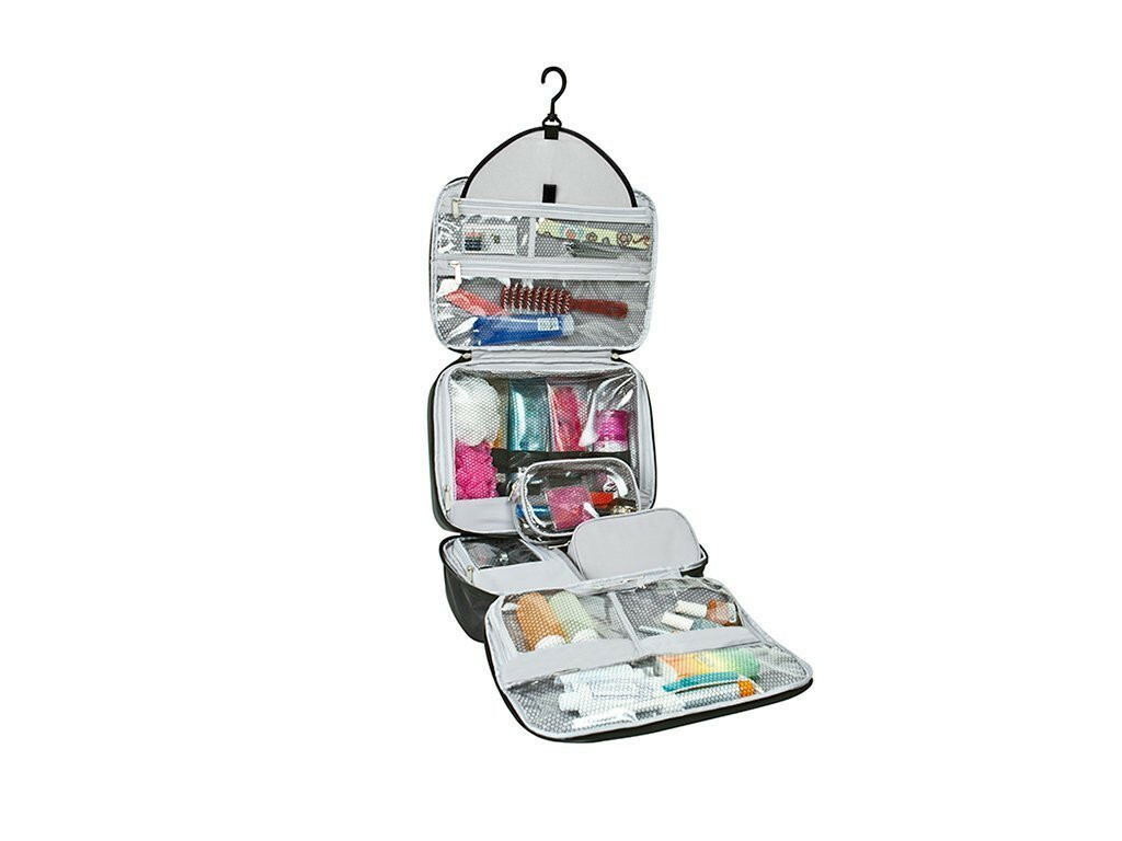 Travelon Total Hanging Toiletry Kit Makeup Travel Bag Black 42741 BRAND NEW