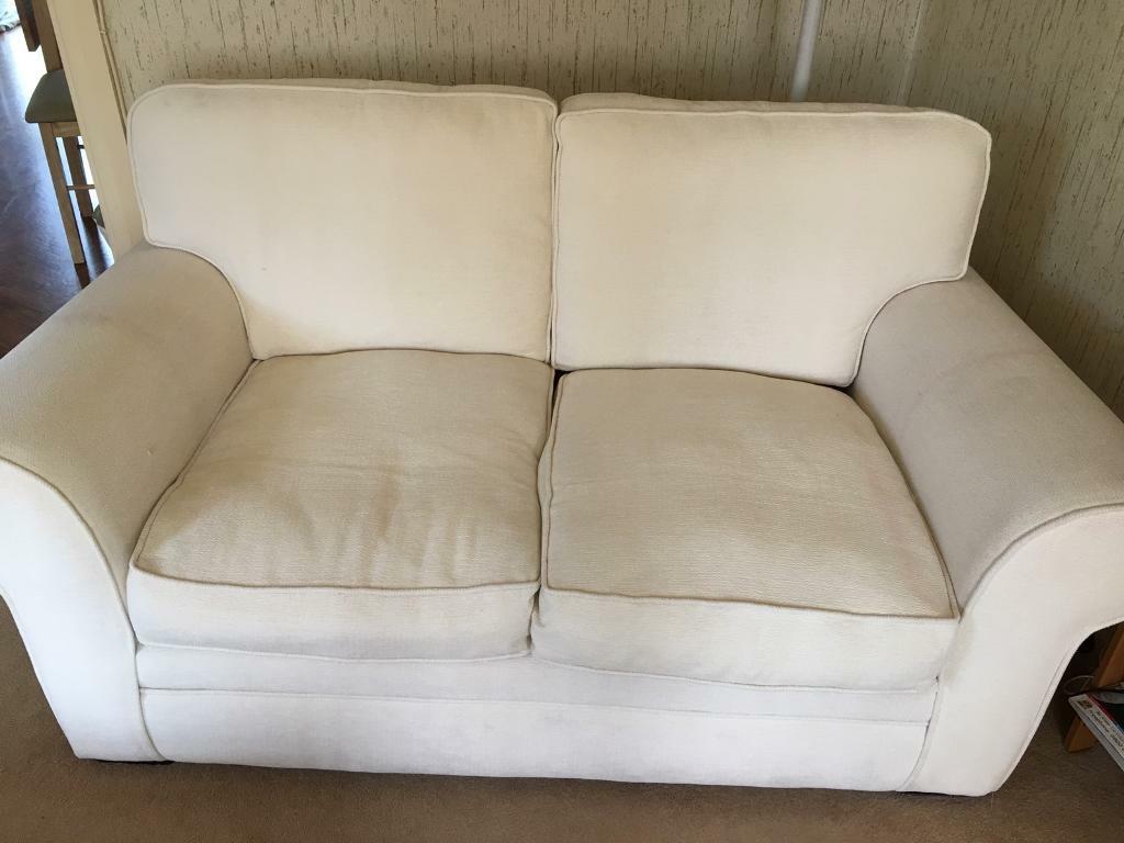 2 x 2 seater cream settees will split in Leamington Spa