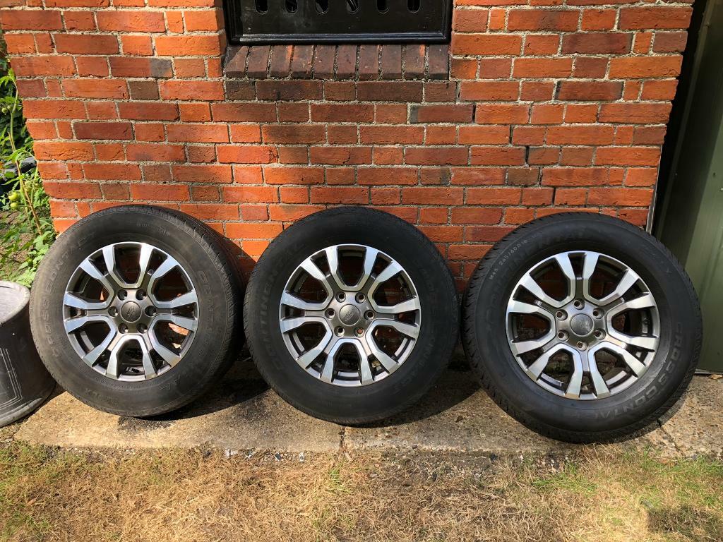 Three Ford Ranger Wildtrak 18" Wheels and Tyres Continental Cross