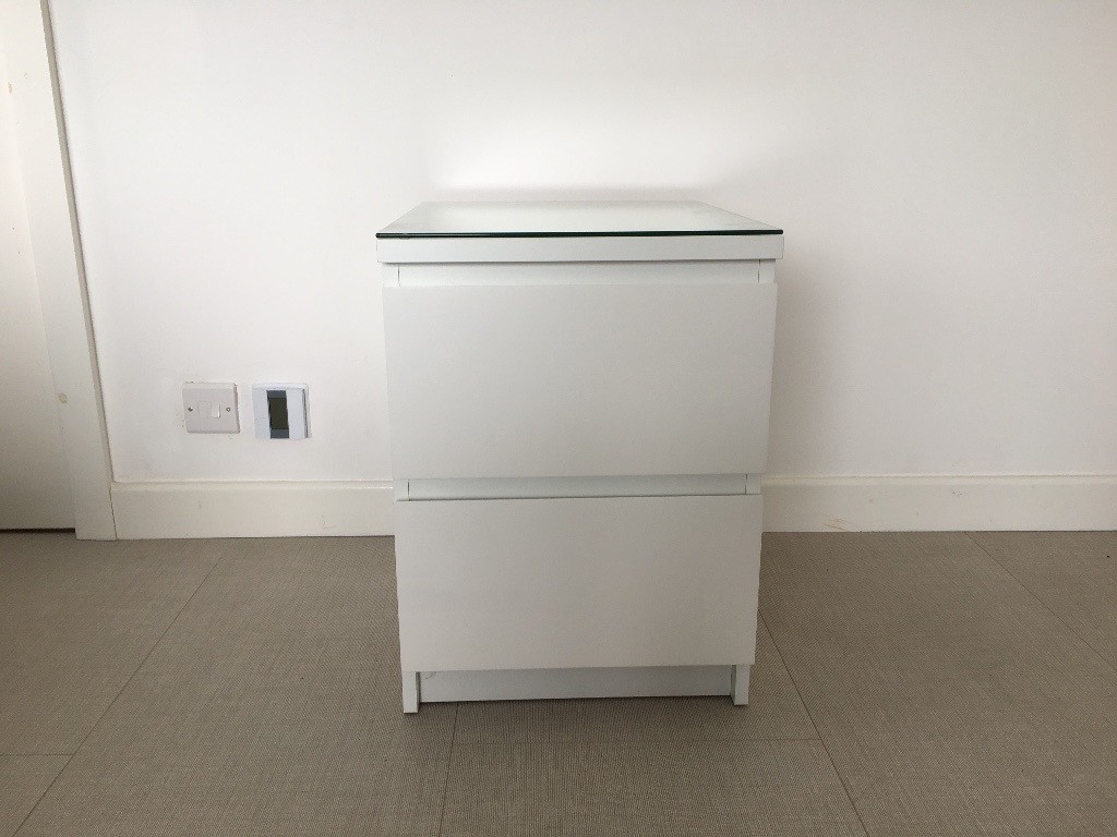 White Malm Bedside Table | in Aigburth, Merseyside | Gumtree