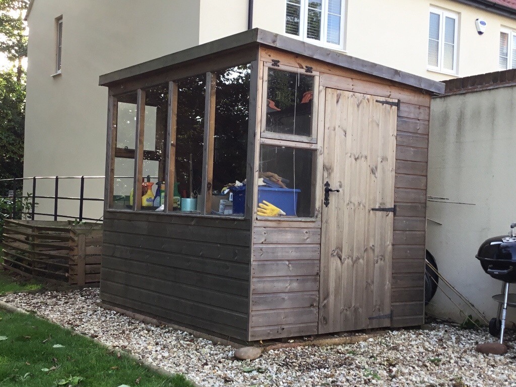 Regency Potter 8 foot x 6 foot garden potting shed in Exmouth, Devon