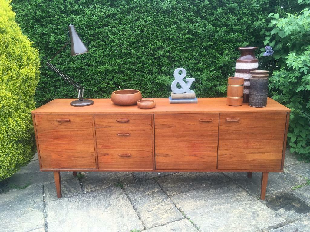 Vintage AVALON Teak Sideboard Mid Century RETRO Credenza Buffet Tapered