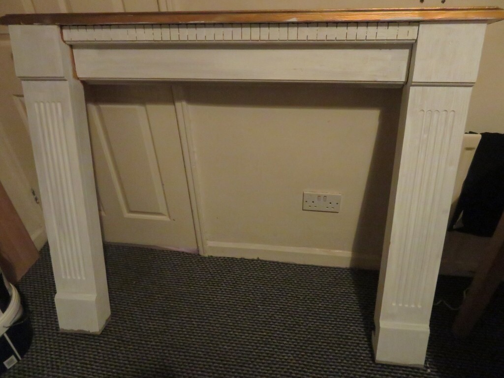 Fireplace wooden fire surround mantle piece lounge living room