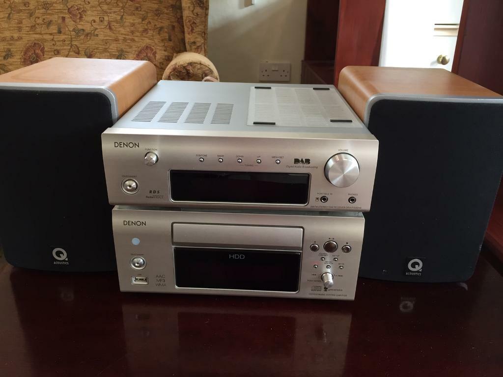 Denon Amp /DAB radio & CD player with Q Acoustic speakers. in Alnwick