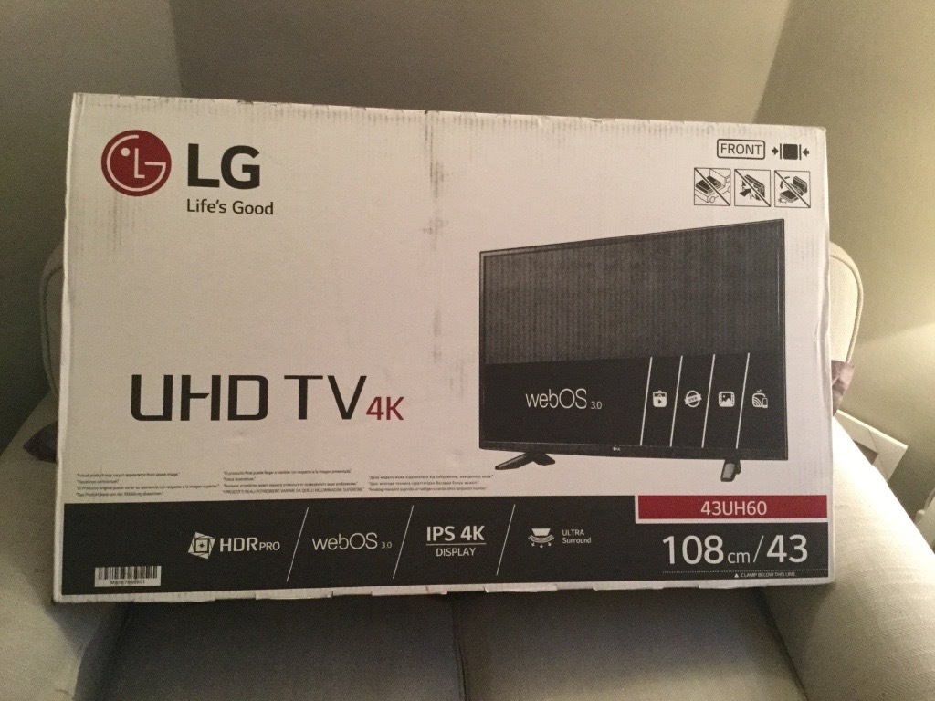 Brand new! Still in the box. LG 43UH603V 4K TV in Richmond, London