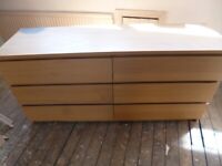 Lge set of six drawers left by prev owner READ THE AD FULLY