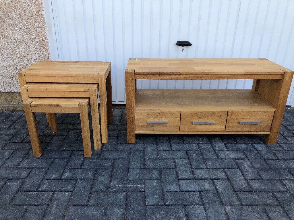 Solid oak living room furniture. | in Cumbernauld, Glasgow ...