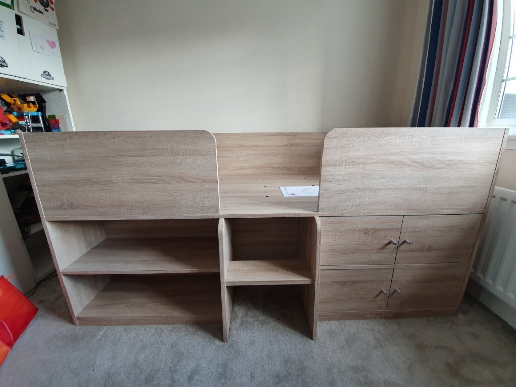 Next Compton Single Cabin kids bed with under bed den + remote lights ...