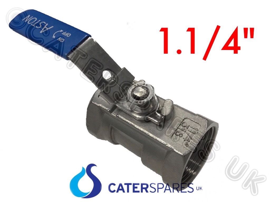 1.1/4" BSP HIGH TEMPERATURE UNIVERSAL FRYER DRAIN LEVER OIL VALVE FITS