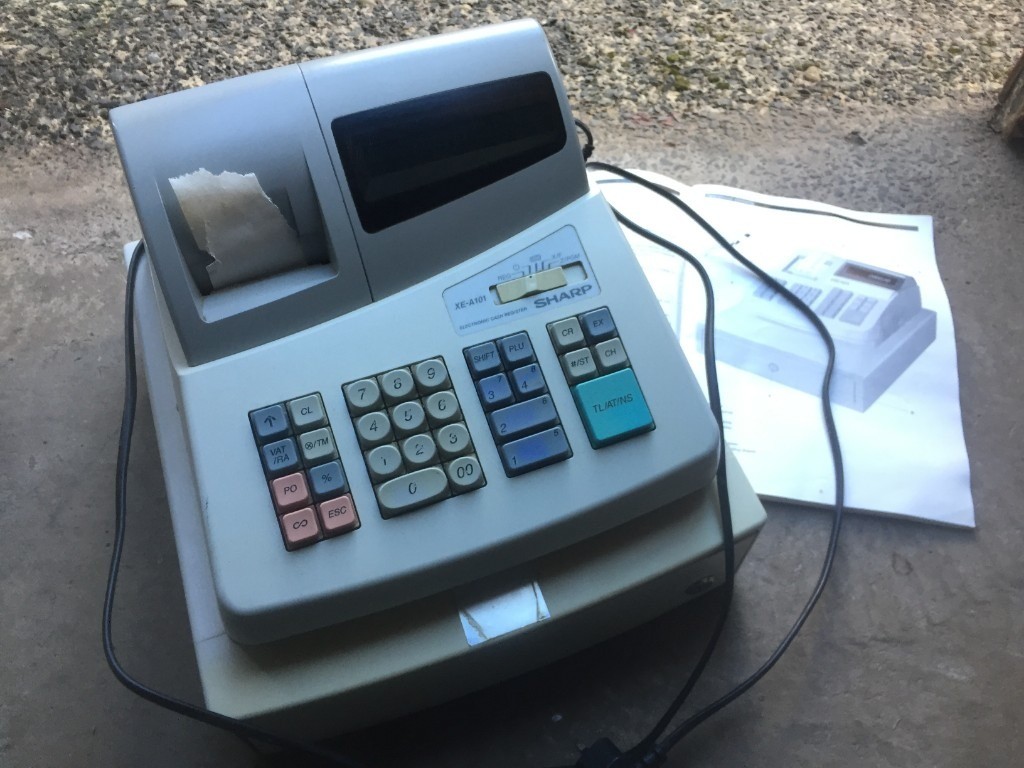 Cash Register Till FREE DELIVERY Catering Ice Cream Van Box Trailer Shop  Off License Sharp XE-A101