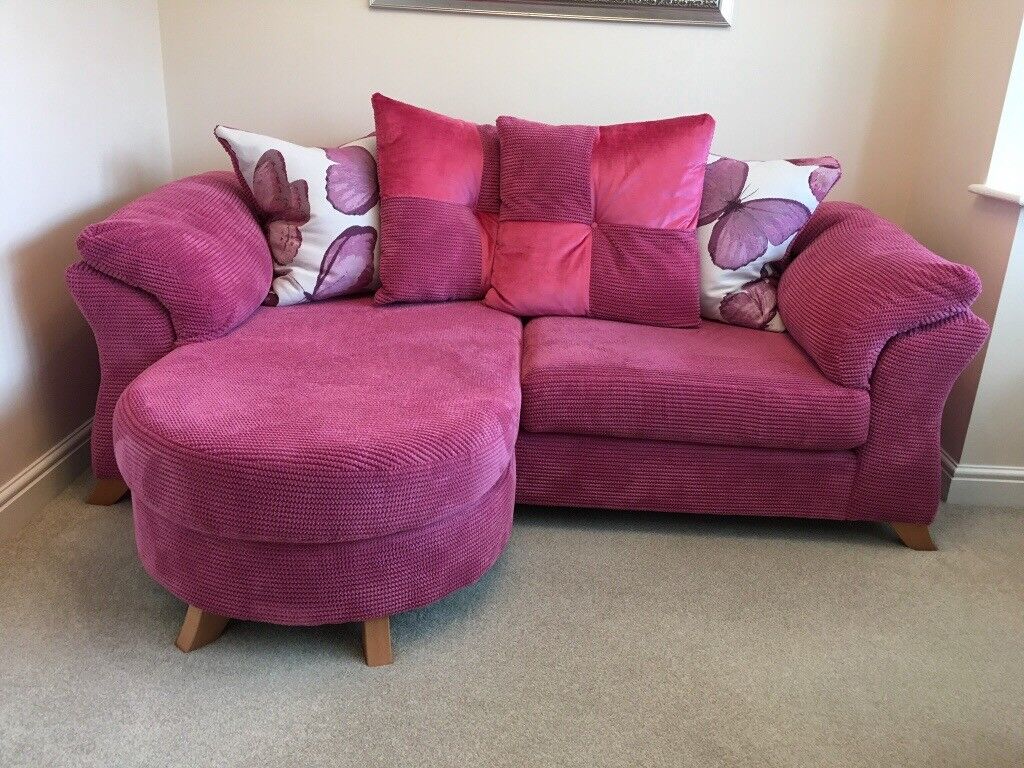 Pink Leather Sofa - Bright Pink Sofa Bed (With images) | Pink leather ...