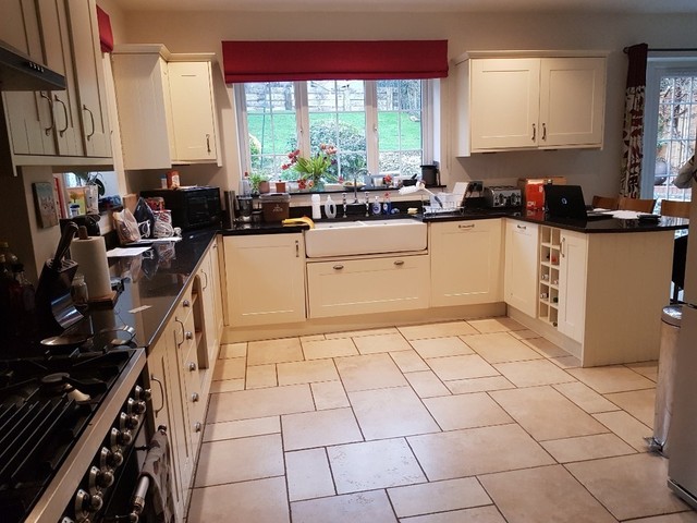 John Lewis Shaker Kitchen Units With Black Granite Worktops In