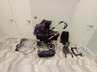 STUNNING DOUBLE BUGABOO DONKEY DUO, INC EXTRAS AND BUGGY BOARD, ONLY £699!