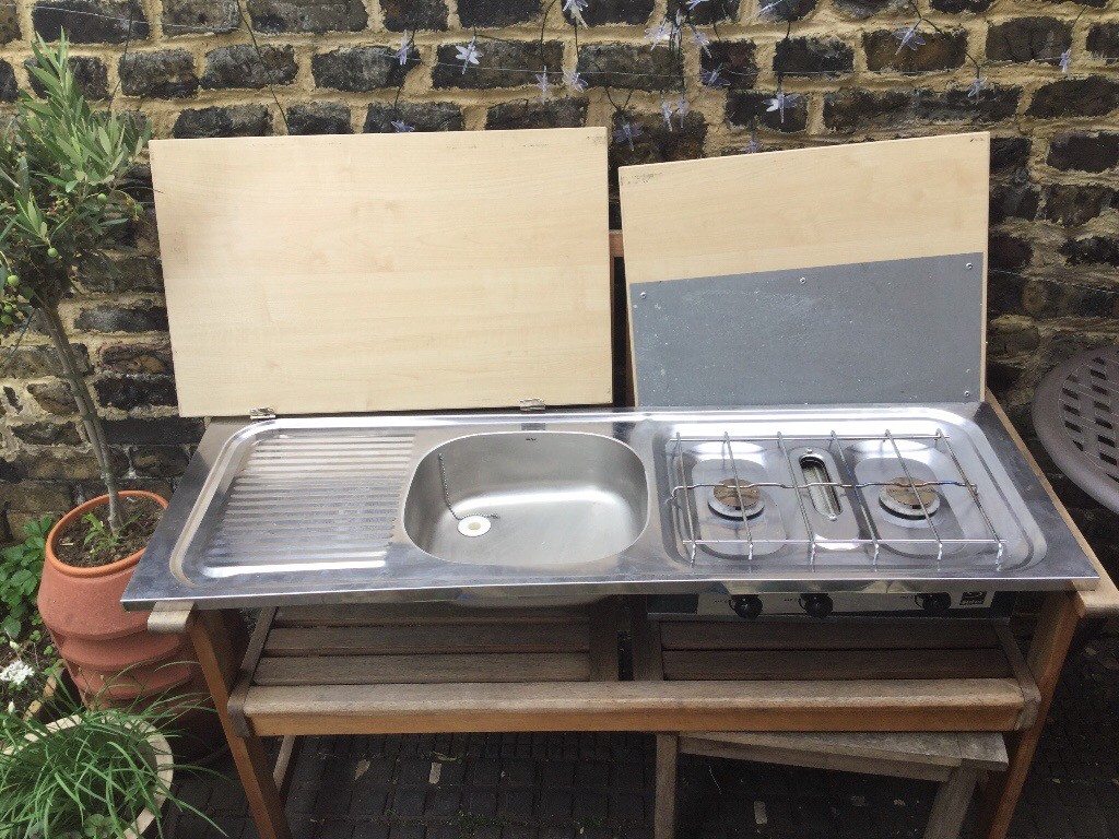 Stainless steel hob/grill/ sink campervan caravan or camping in