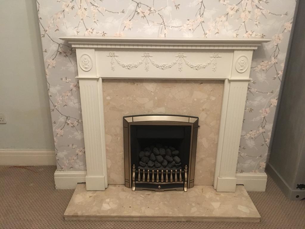 White wooden fireplace surround in Heath, Cardiff Gumtree