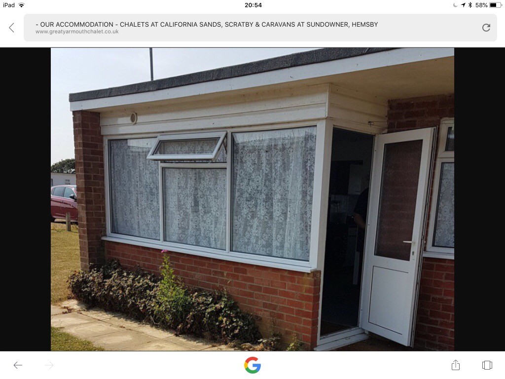 2 bed Chalet for sale California sands Scratby (FREEHOLD) in Hemsby