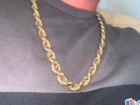 9ct gold thick rope chain