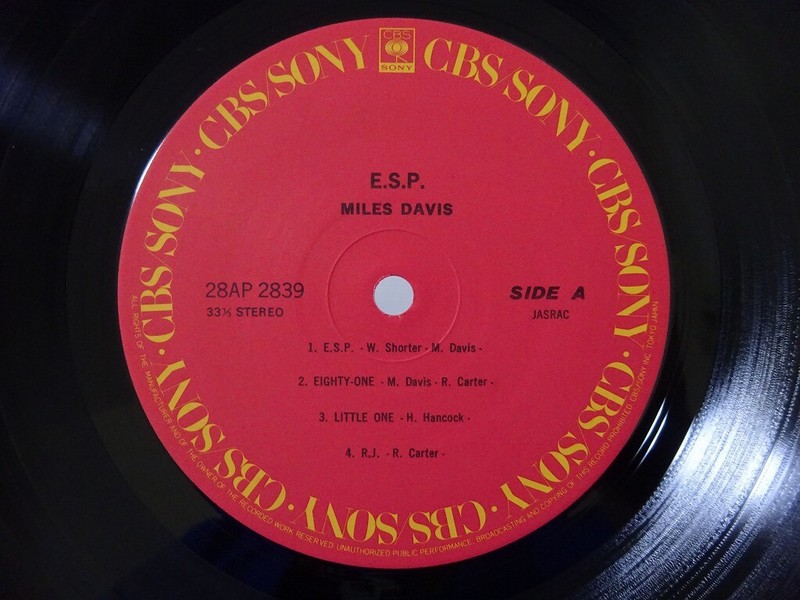 Miles Davis E.S.P. CBS/Sony 28AP 2839 Japan VINYL LP OBI | eBay