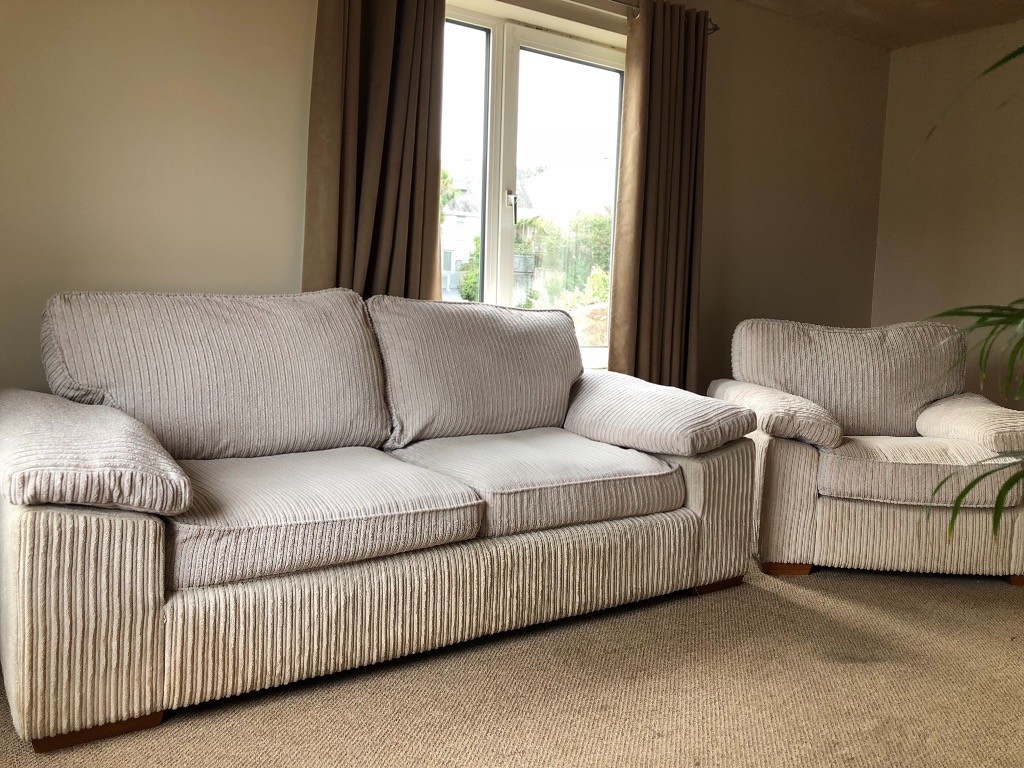 Cream 3 Seater Sofa and Armchair in Paignton, Devon Gumtree