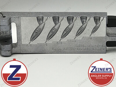 3223 New Do It Bottom Bouncer Sinker Mold - 1 ea 1/8 1/4 3/8, 1/2, 5/8 oz sizes