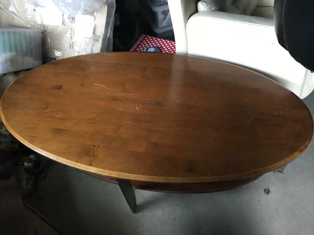 Oval walnut coffee table by Ethan Allen | in Northam ...
