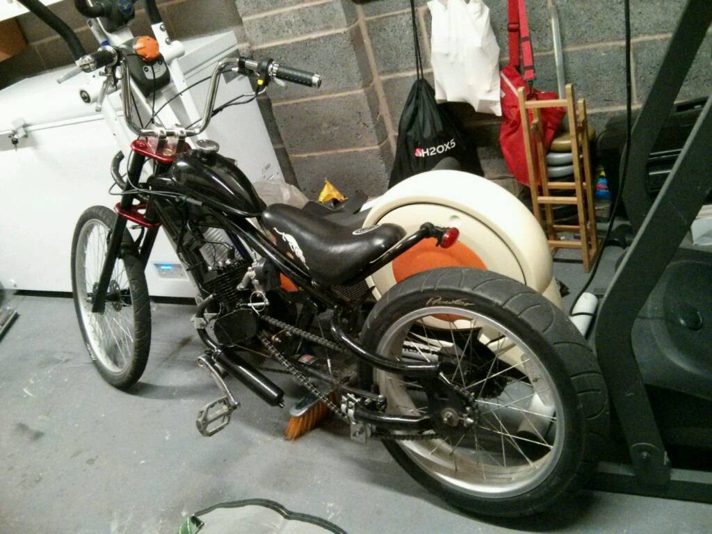 Stingray Chrysler Chopper Pedal Bike with 80cc Motor Low Rider Cruiser