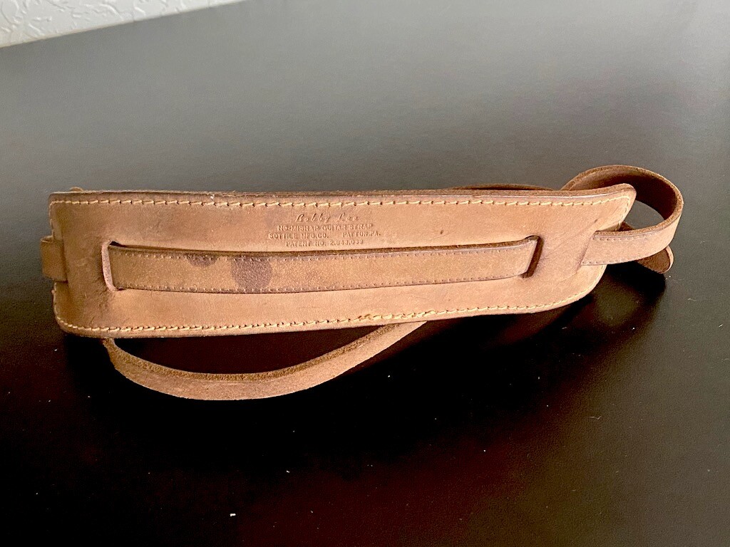 1950's 1960's Bobby Lee No-Mishap Leather Guitar Strap the