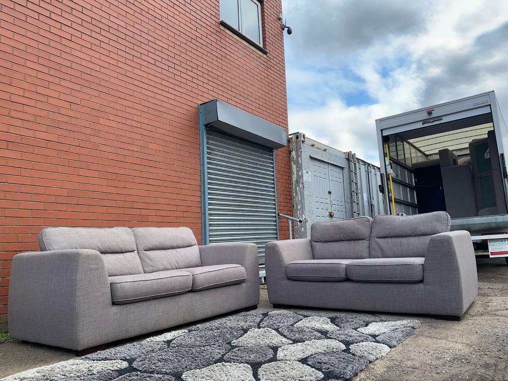Grey DFS Sofas 3&2 delivery 🚚 sofa suite couch furniture in Glasgow