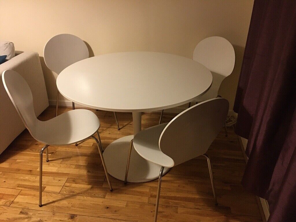 Ikea Round Dining Table And 4 Chairs In Stirling Gumtree