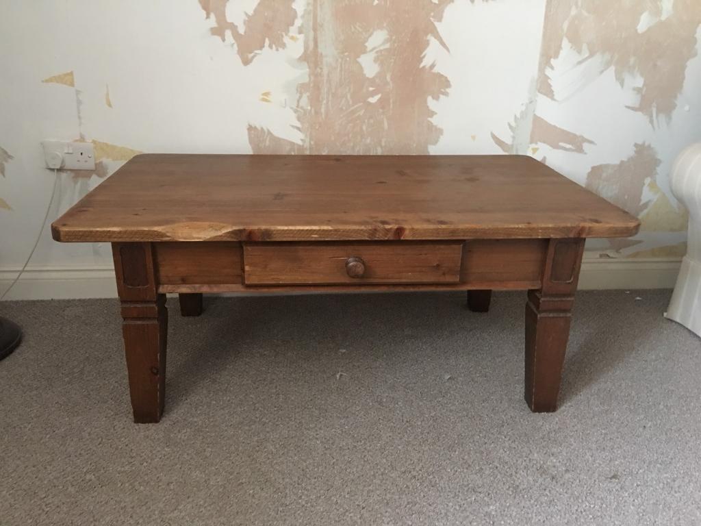 Large stained pine country style coffee table | in Ledbury ...
