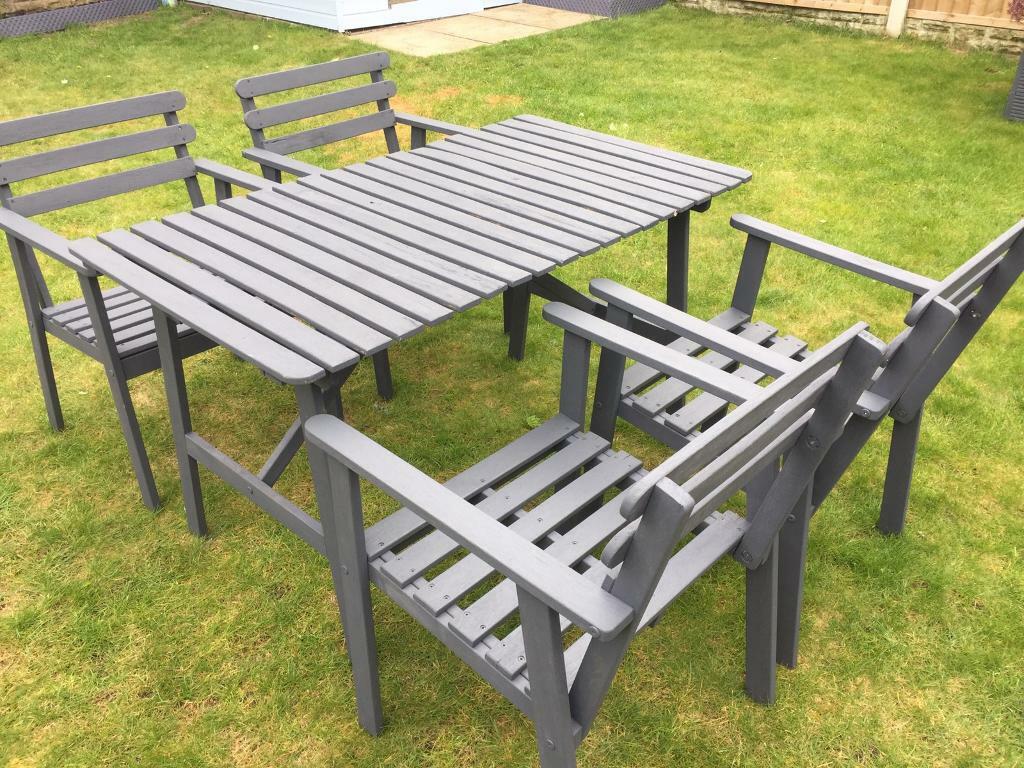 Wooden garden table and chairs | in Nottingham, Nottinghamshire | Gumtree