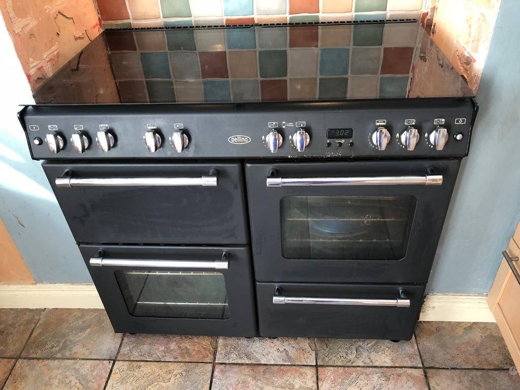 Belling gas range cooker with extractor hood in Stockport, Manchester