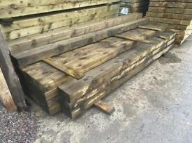 •New• Wooden Railway Sleepers - 200x100x3M