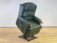 HSL Rise & Recliner Chair, Aysgarth Leather Dual Motor Riser (Petite)