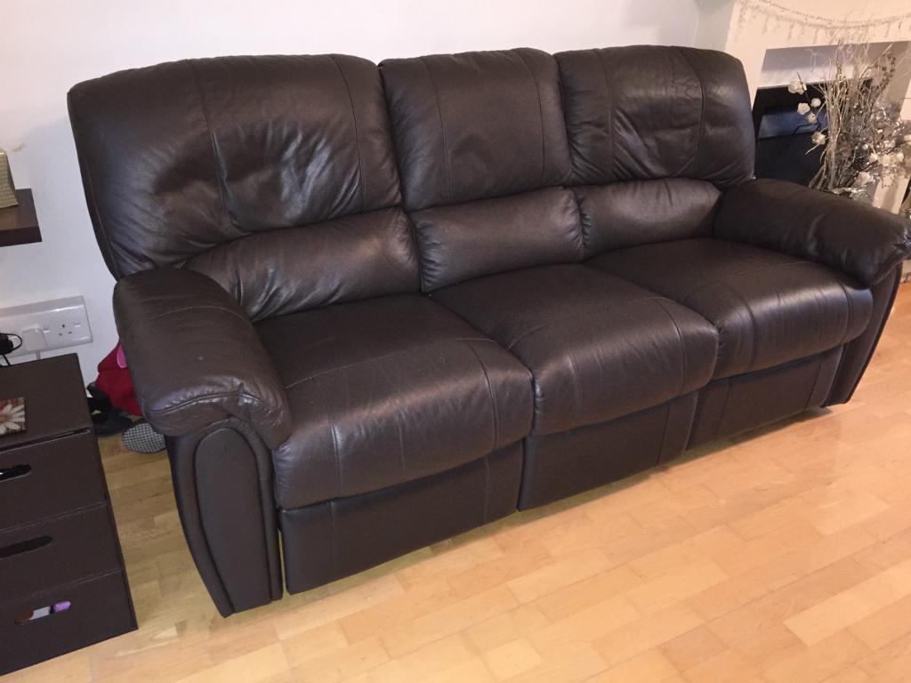 Harveys Santiago reclining leather sofas x2 in Andover, Hampshire