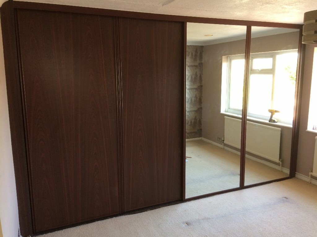 Sliding Wardrobes 3 8m Wide Includes Doors Tracks And Shelving