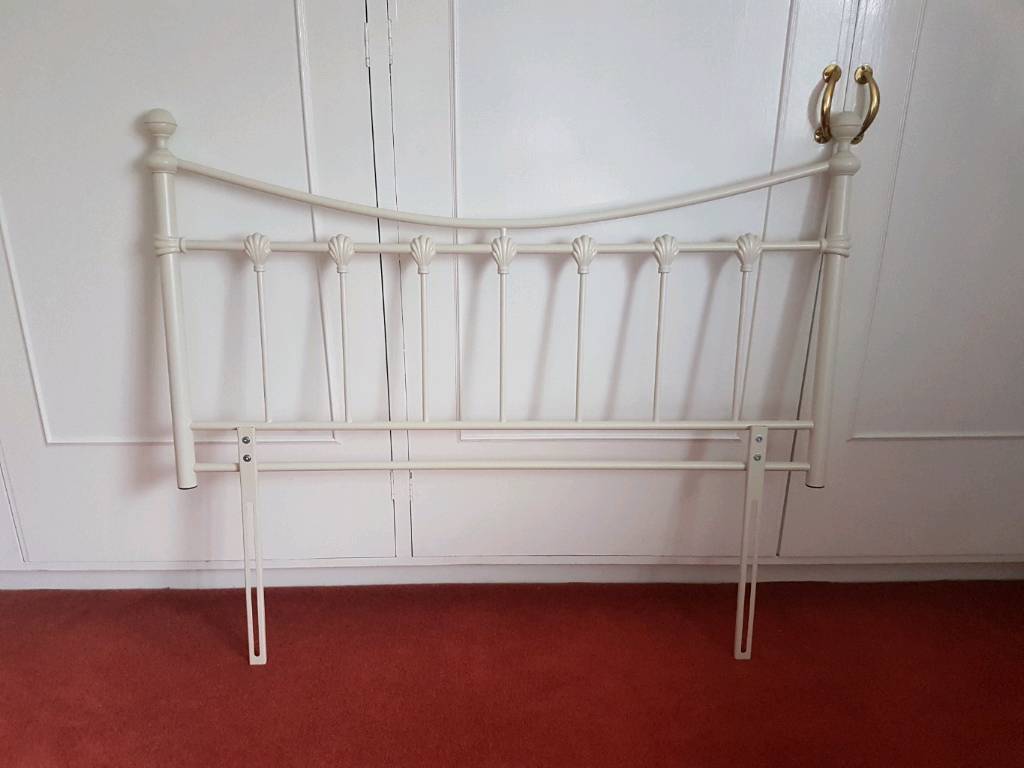 NEXT Double Headboard cream ivory metal hardly used excellent condition in Bridge of Earn
