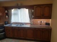  Real wood kitchen and utility cabinets