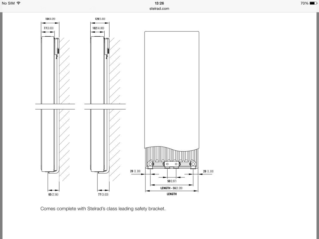 Stelrad Radiator Output Chart