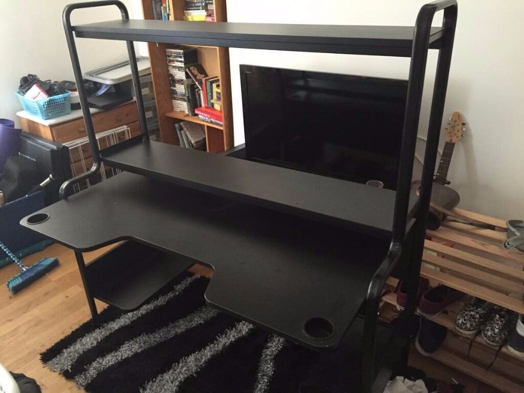 Chris Dillon Black Gaming Desk from Ikea in Holloway 