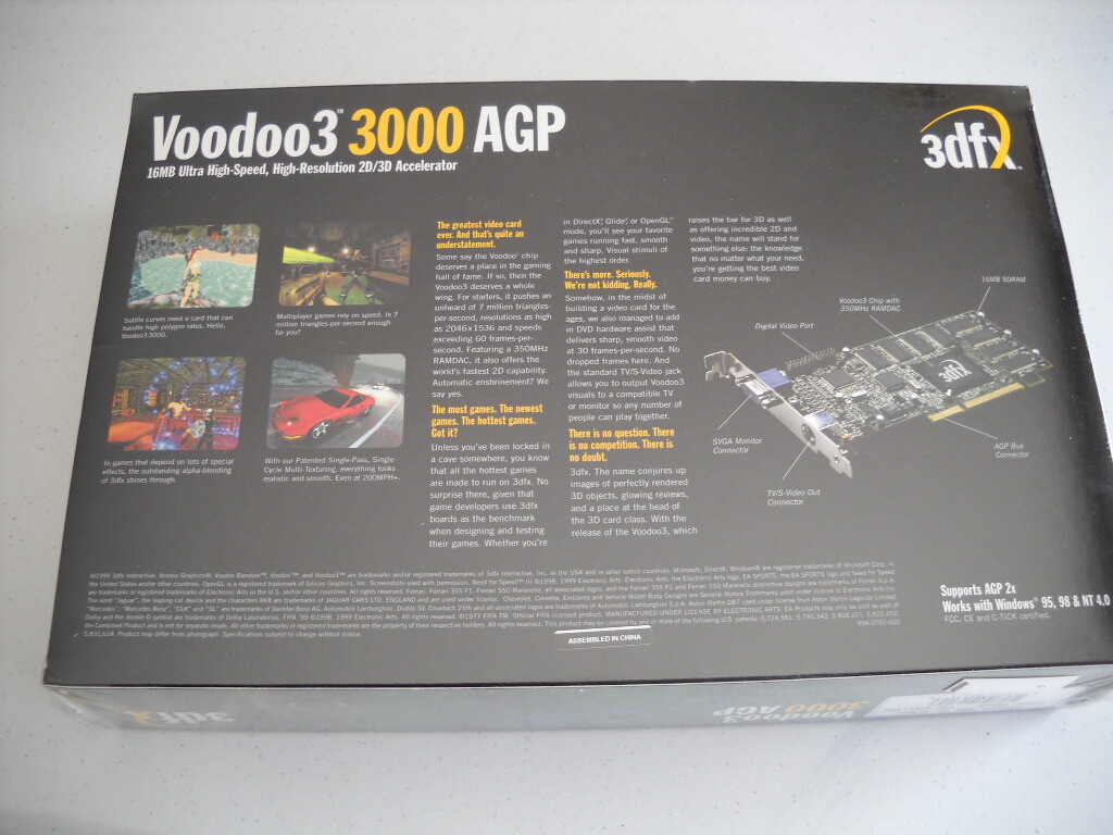3dfx Voodoo3 3000 AGP    New in Sealed Box