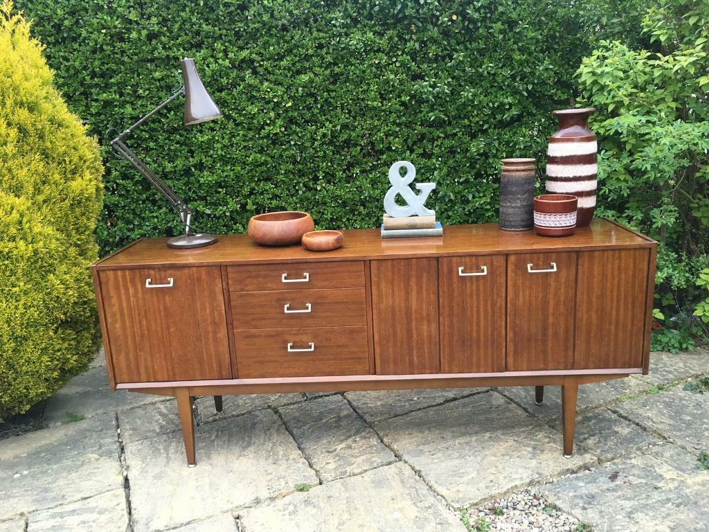 Vintage NATHAN Teak Sideboard Solid Wood Mid Century RETRO CREDENZA