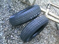 TWO,EXCELLENT TREAD 145/80/12 TYRES , LOADS TREAD , AS PICTURES , £20