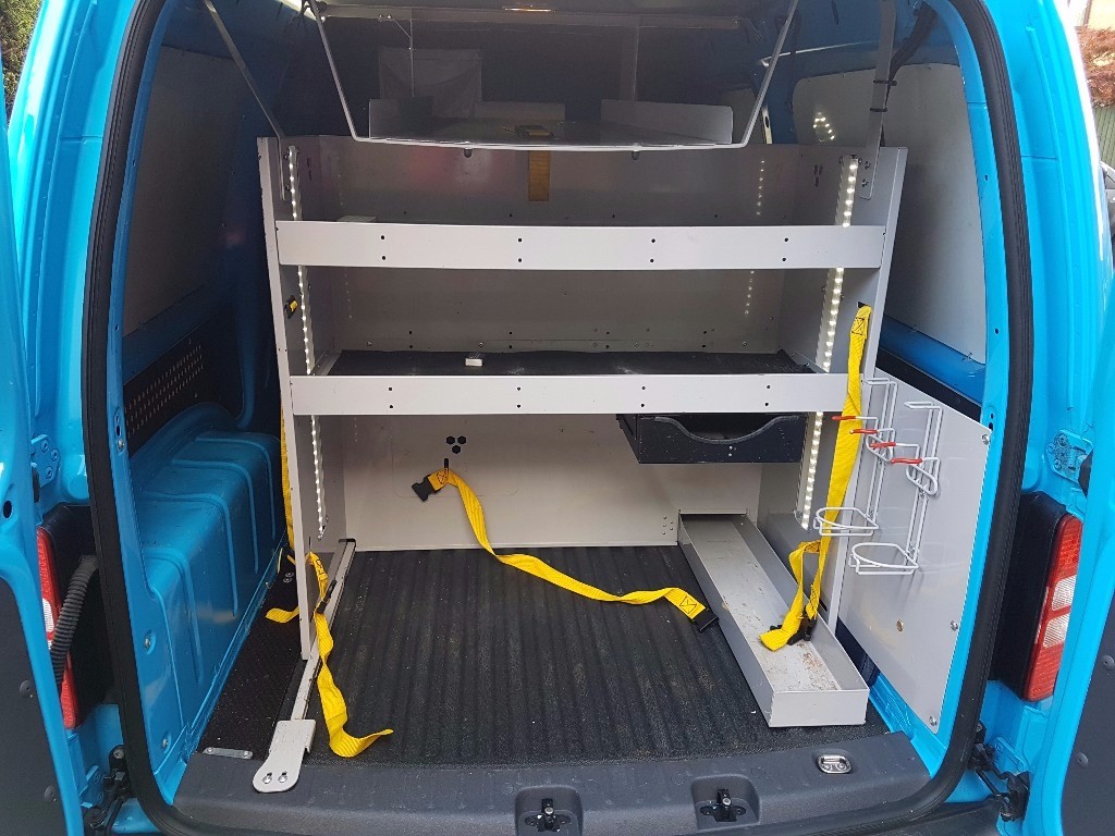 Vw caddy racking van racking storage shelving ex british gas in