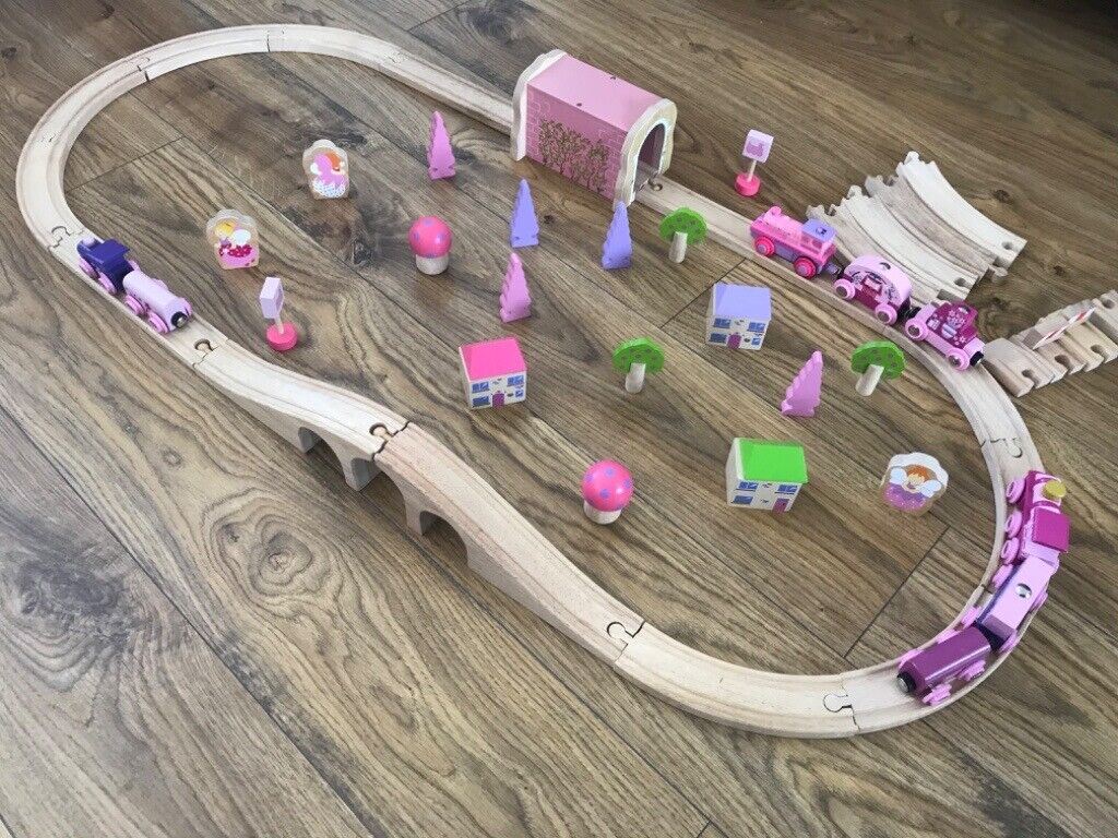 Wooden fairy train set